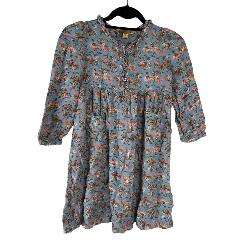 April Cornell girls 7/8 yrs countryside floral midi dress cottagecore vintage